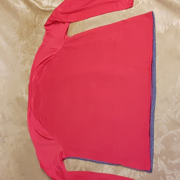 Disney Mickey Tee Shirt Short Long Sleeve Size L Women's Color Grey and Red - Picture 5 of 5